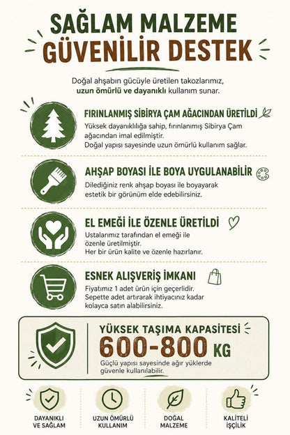 Robot Süpürge İçin Ahşap Baza Yükseltici, (5cm Yükseltir, Çap.10) | Oyuklu Takoz (1 Adet)