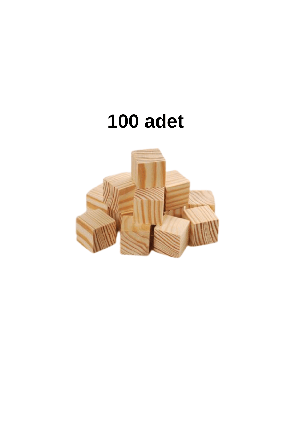 (1 cm) Ahşap Küp (100 adet) - DIY Sanat ve Hobi Projeleri biblo yapımı - A kalite