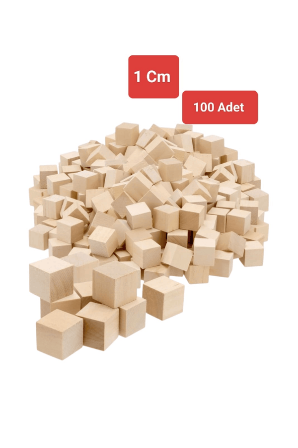 (1 cm) Ahşap Küp (100 adet) - DIY Sanat ve Hobi Projeleri biblo yapımı - A kalite