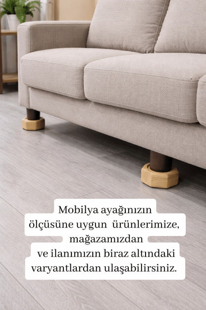 Robot Süpürge İçin Ahşap Baza Yükseltici (5,5 cm Yükseltir, Çap.7) | Oyuklu Takoz (1 Adet)