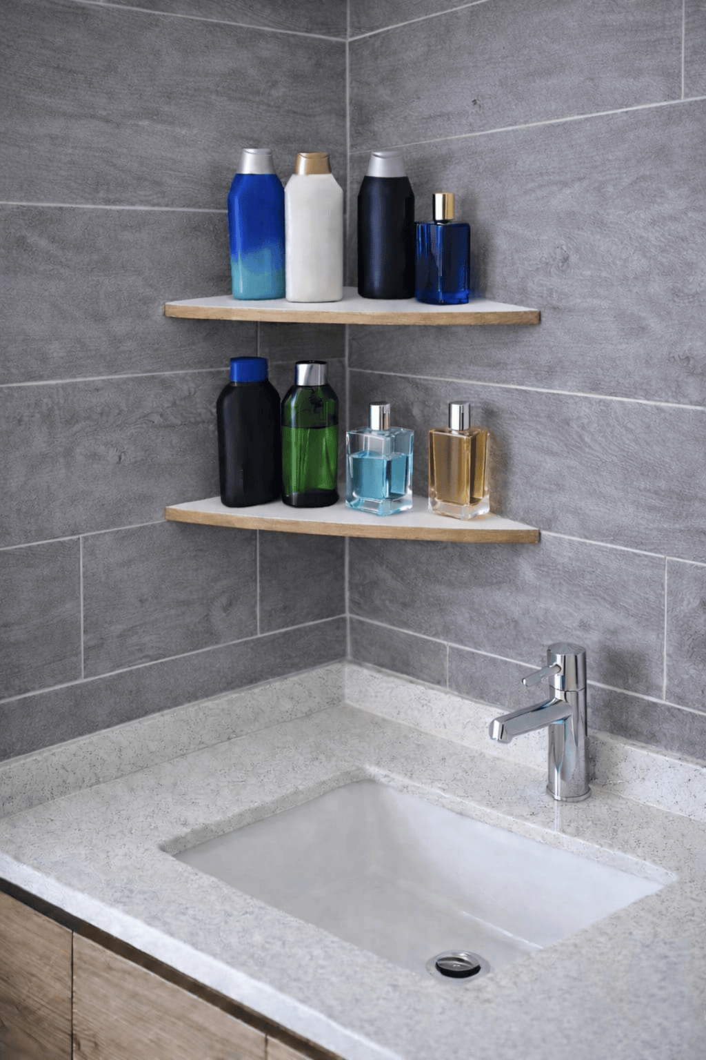 Tekli Duvar Raf Seti (25 cm) – Salon ve Oturma Odaları İçin Şık Köşe Rafı