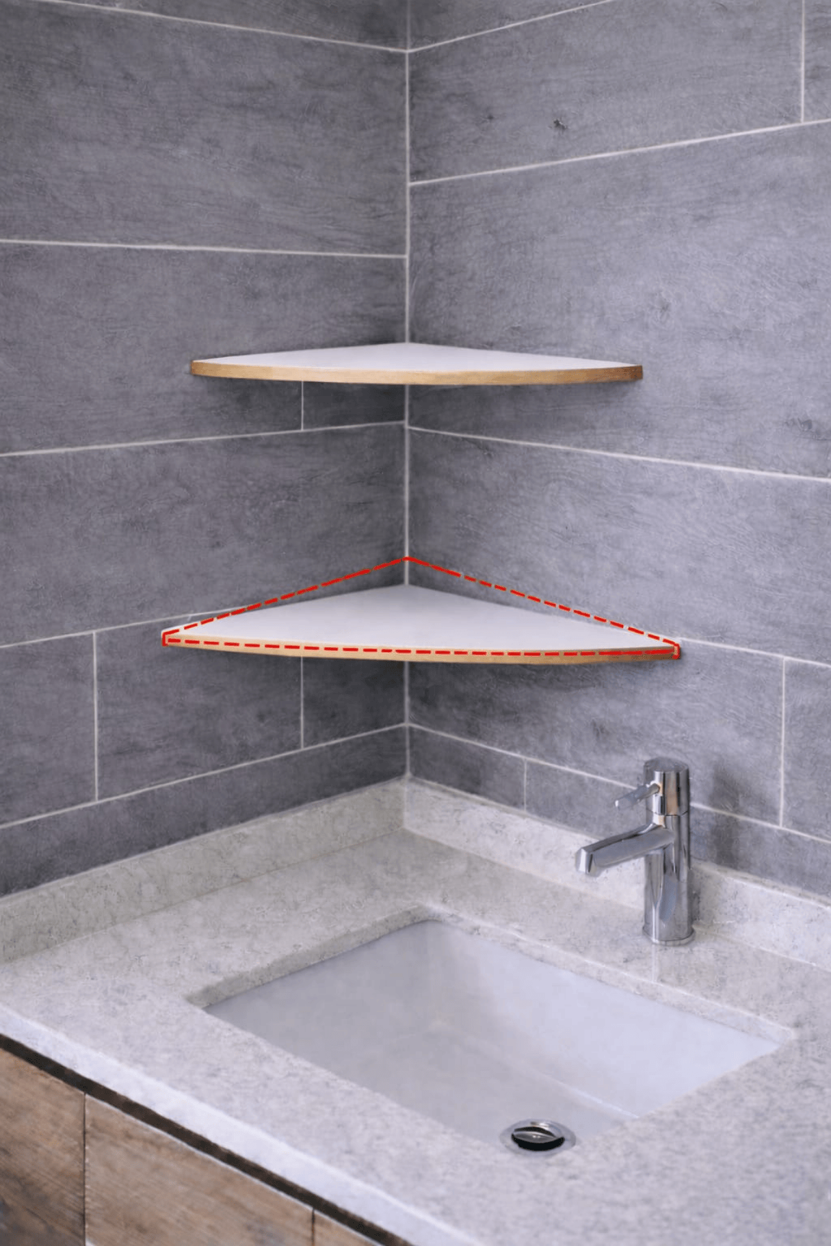 Tekli Duvar Raf Seti (25 cm) – Salon ve Oturma Odaları İçin Şık Köşe Rafı