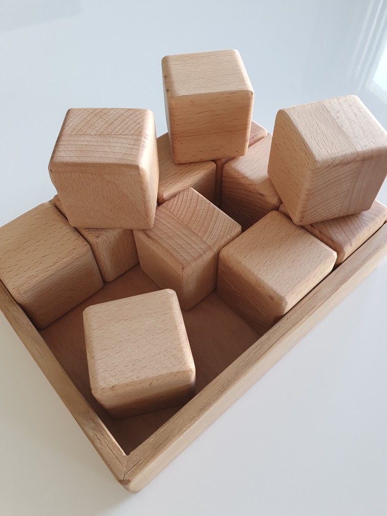 (3cm) Ahşap Küp (30 adet) - DIY Sanat ve Hobi Projeleri biblo yapımı -A kalite