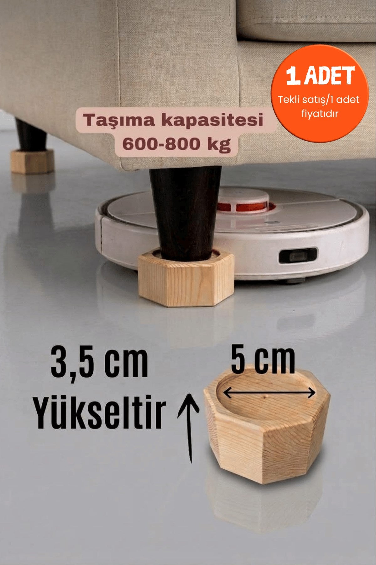 Koltuk, Baza Yükseltici 3,5 cm x 5 cm (1 Adet)