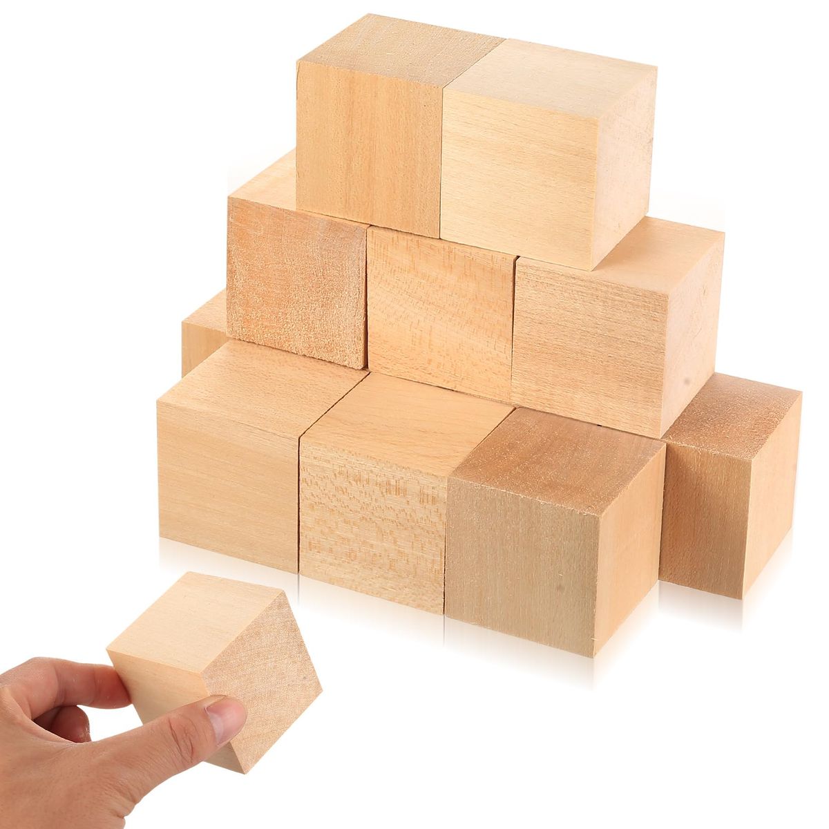 (5cm) Ahşap Küp - DIY Sanat ve Hobi Projeleri biblo yapımı -A kalite