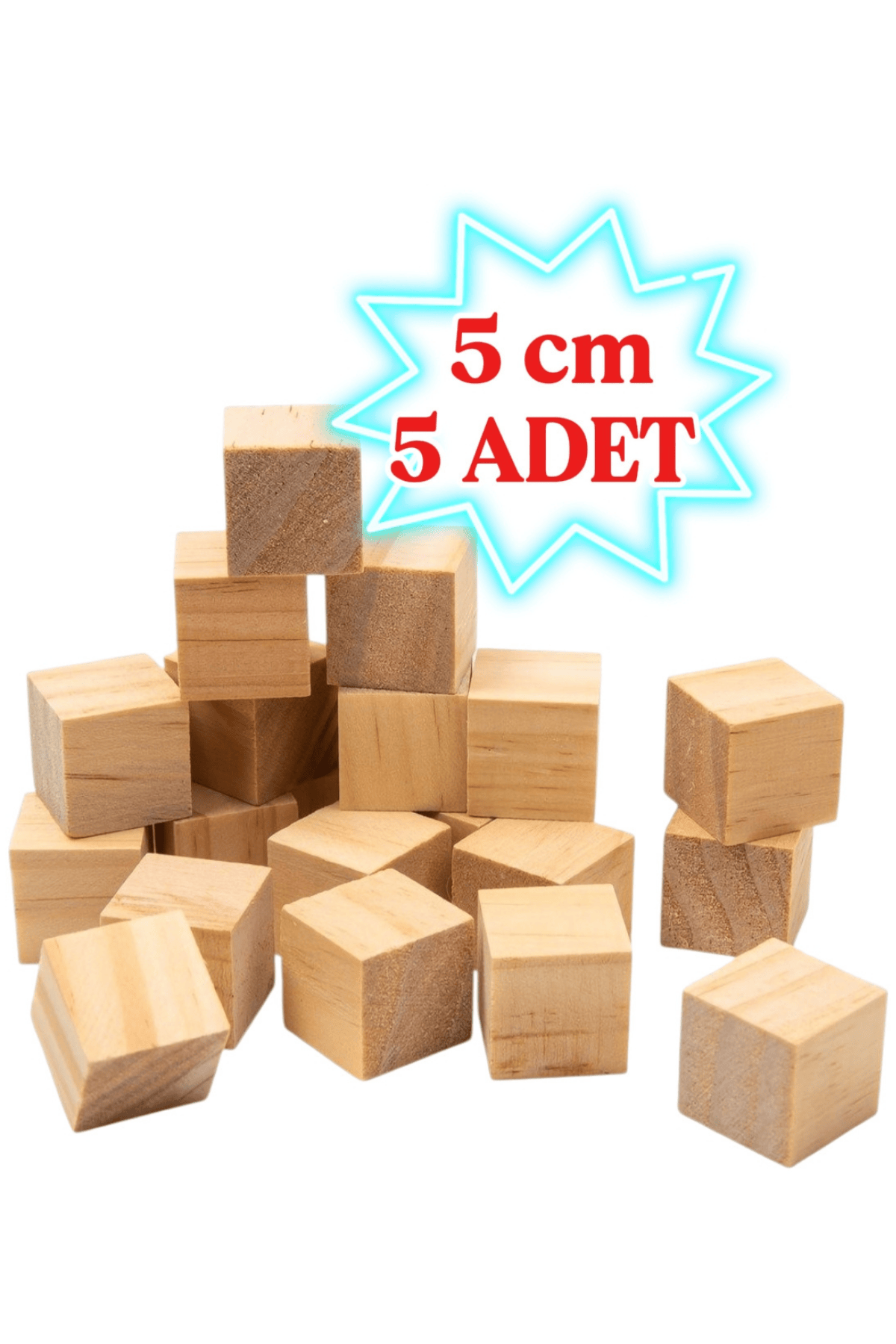 (5cm) Ahşap Küp - DIY Sanat ve Hobi Projeleri biblo yapımı -A kalite