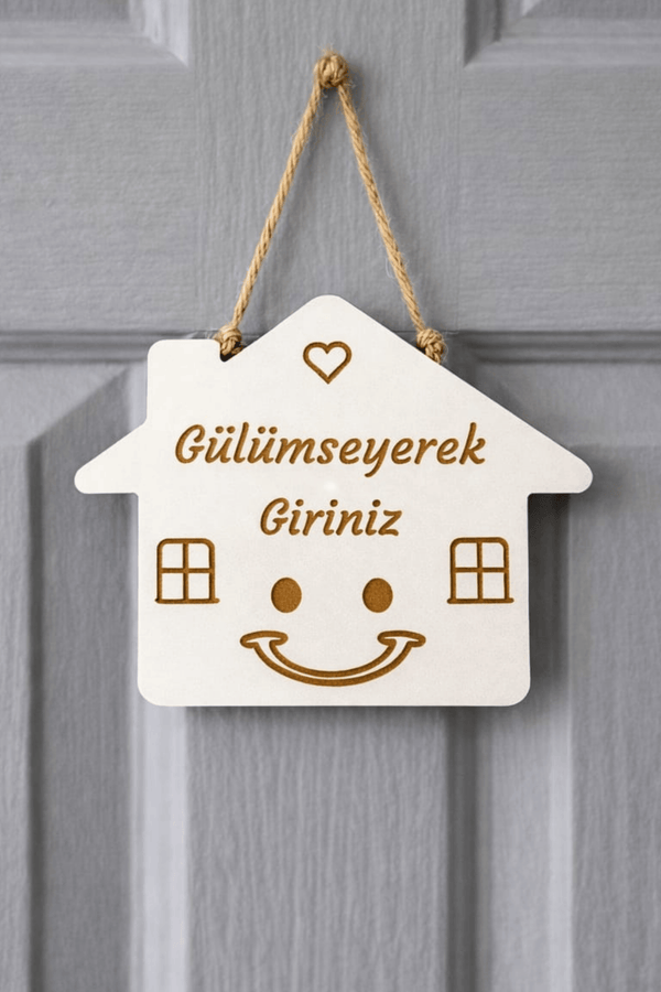 Kapı Süsü - CNC Kazıma/Oyma - 4mm MDF'den yapıldı, Sevgililer günü hediyesi.. – (20 × 25 cm)
