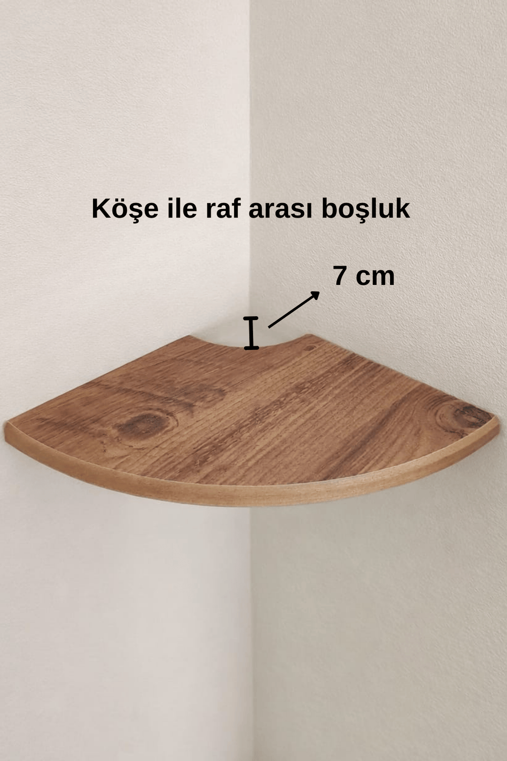Tekli Duvar Rafı (25 cm) – Salon ve Oturma Odaları İçin Şık Köşe Rafıv