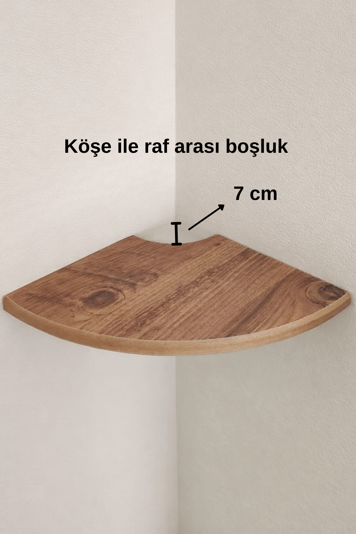 Tekli Duvar Rafı (25 cm) – Salon ve Oturma Odaları İçin Şık Köşe Rafıv