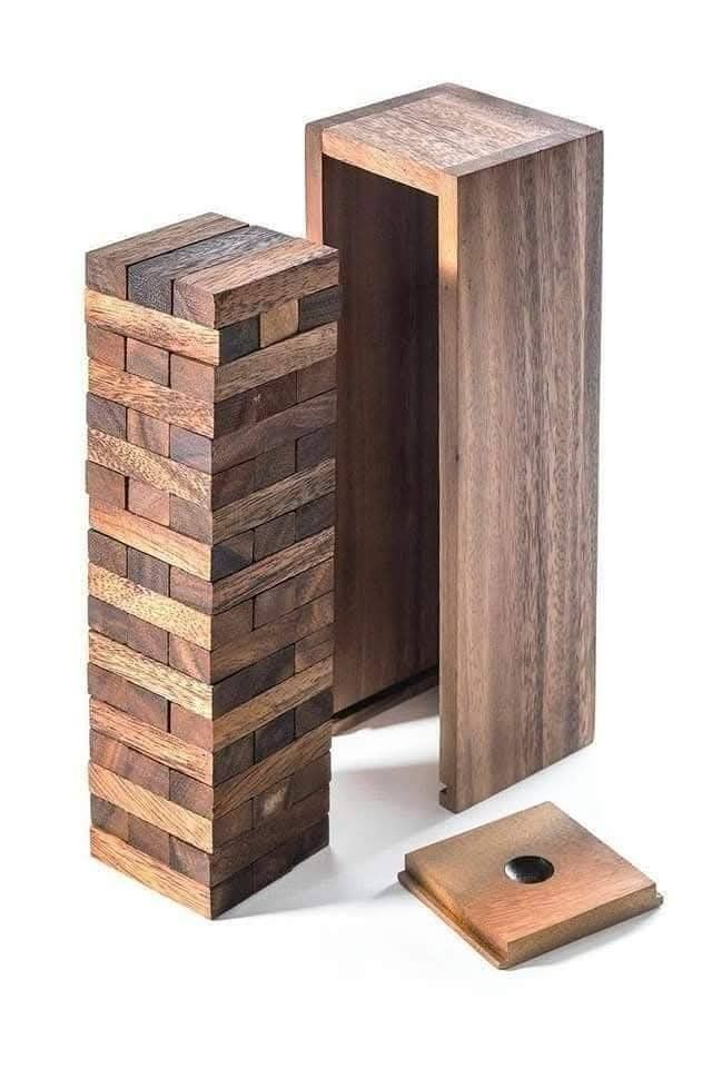 Ahşap biblo ve etkinlik parçaları - Premium 54 parça (A Kalite) Denge Oyunu