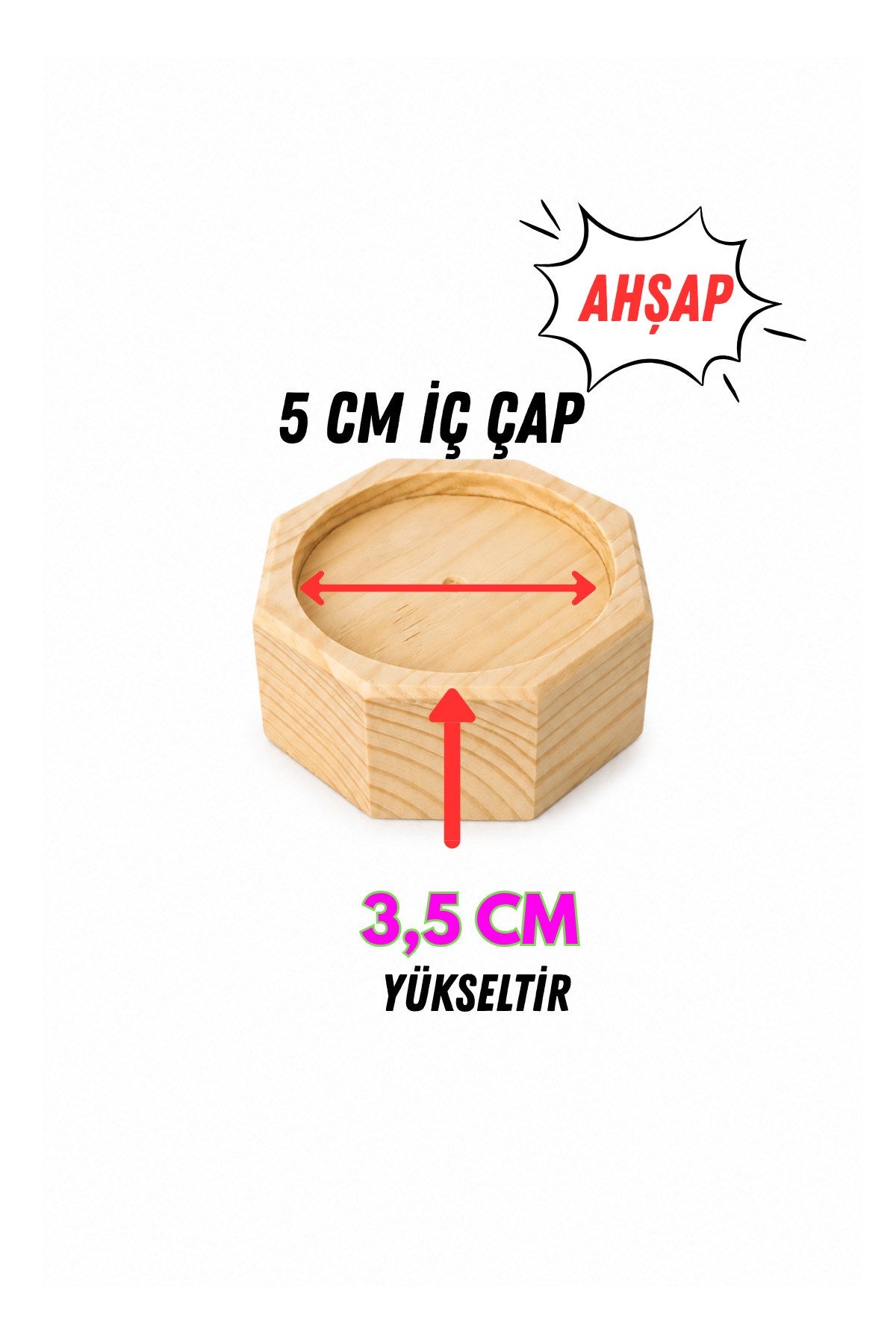 Koltuk, Baza Yükseltici 3,5 cm x 5 cm (1 Adet)