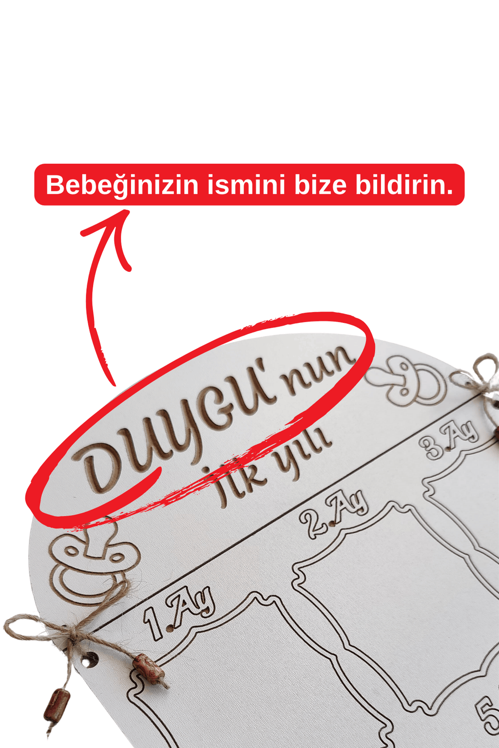 Fotoğraf Hatıra Panosu | Bebek İlk Yıl (12 Ay) Fotoğraf Panosu | Bebek Odası & Doğum Hediyesi