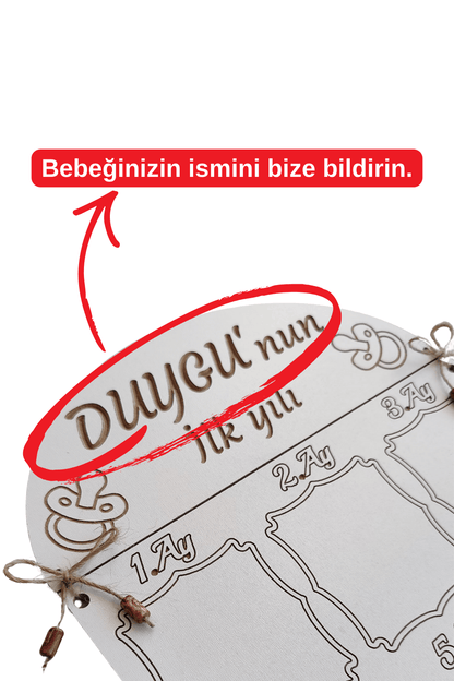 Bebek İlk Yıl Fotoğraf Panosu – 12 Ay