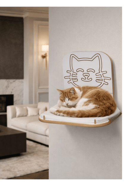Duvara Monte Kedi Yatağı 30x48 cm – Minderli